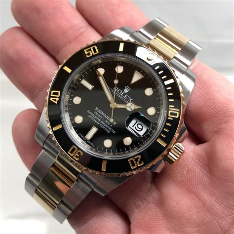 black face two tone rolex|Rolex Submariner 116613 Two.